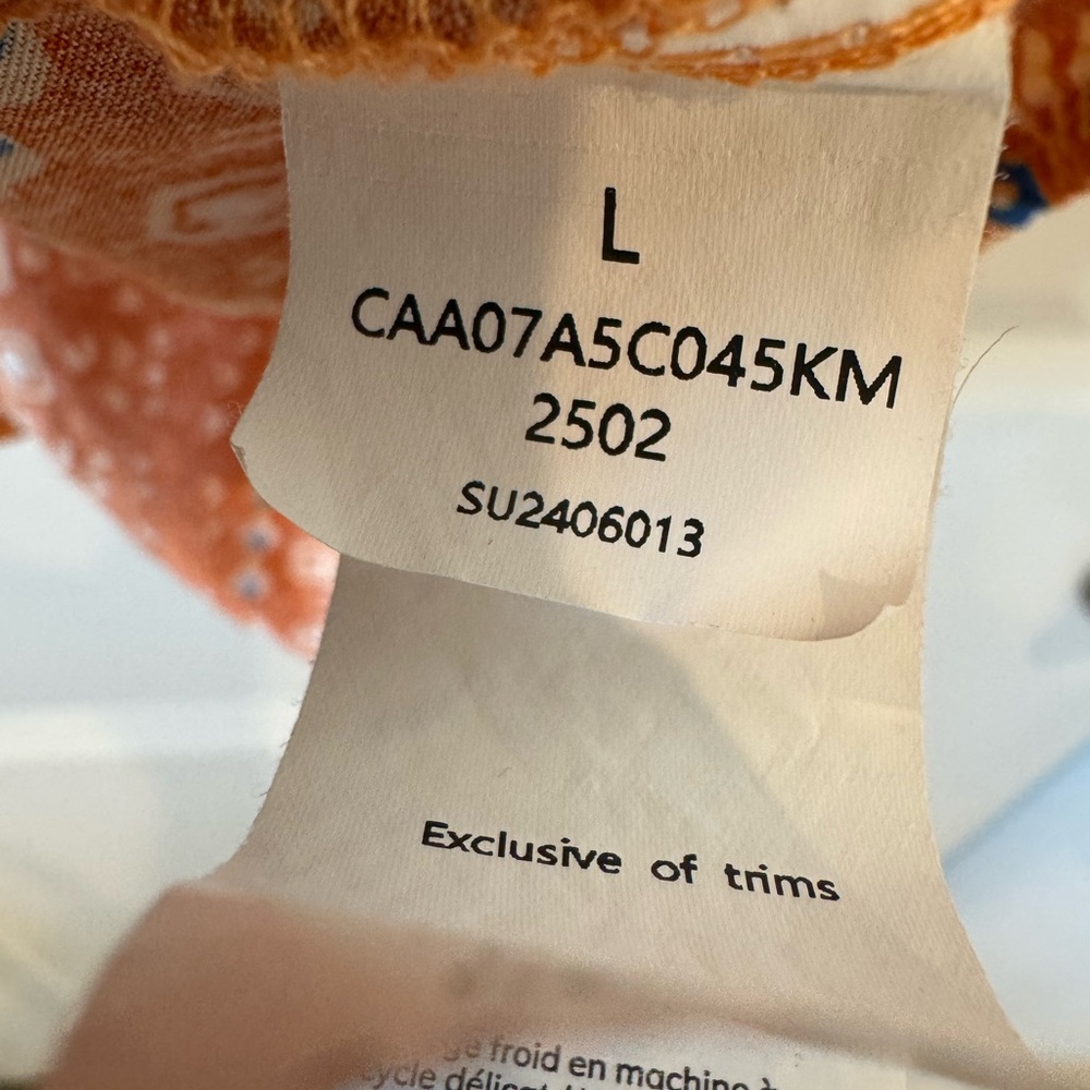 Cupshe Orange Boho Print Blouse - Picture 3 of 4